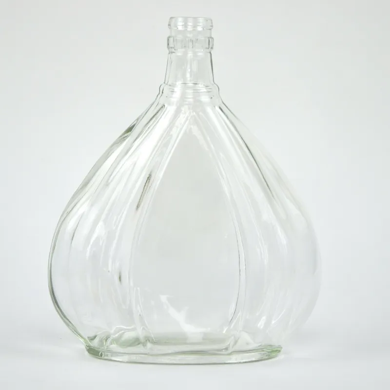 Oval Glass Bottle / Clear Glass Bottle/ 700ml Spirit Bottle