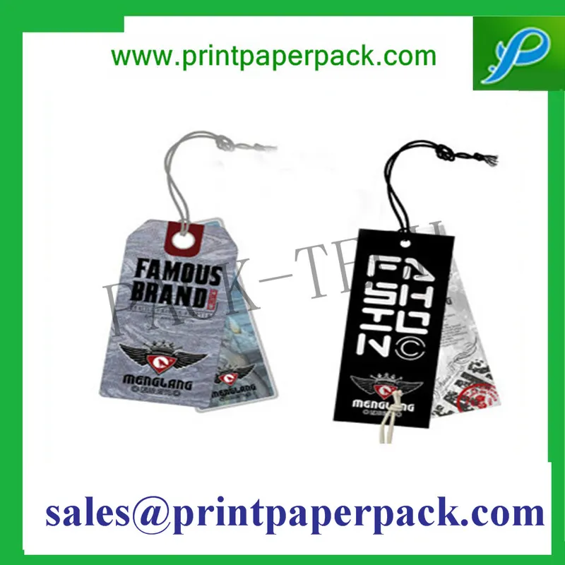 Embossed Logo Paper Hand Tag Printed Paper Hanging Tag