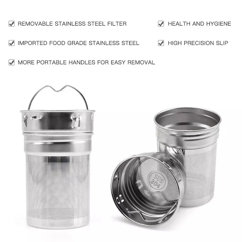 Ecofriendly Portable Double Walled Glass Water Drinking Bottle with Tea Infuser