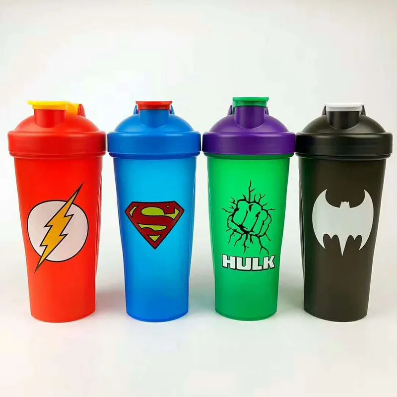 600ml Colorful Gym Sports Plastic Shaker Bottle 400ml 600ml Custom Logo