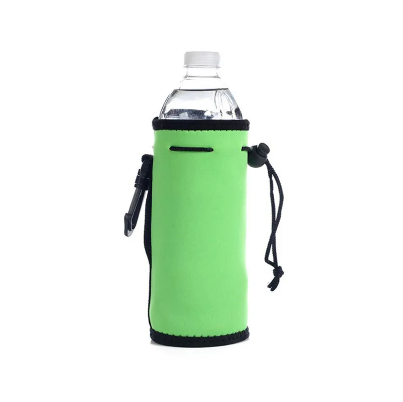 2019 Custom Logo Neoprene Water Bottle Drawstring Insulator Cooler Bag