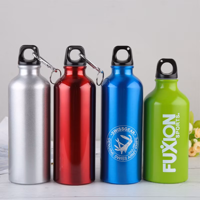 Wholesale Silver Recycled Promotional Metal Drink Sports Bottle Aluminum Water Bottles with Custom Logo