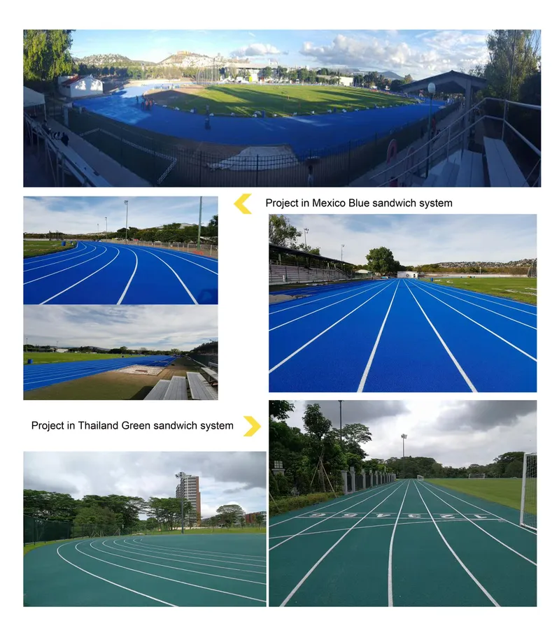 Artificial Sport Surfaces Rubber Sport Flooring for Sandwich System