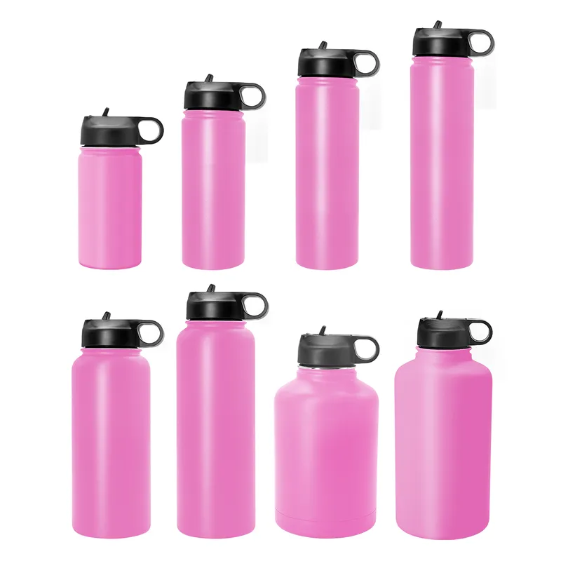 Wide Mouth Vacuum Insulated 18/8 Stainless Steel Sports Water Bottle