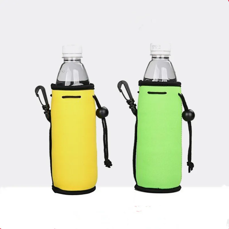 2019 Custom Logo Neoprene Water Bottle Drawstring Insulator Cooler Bag