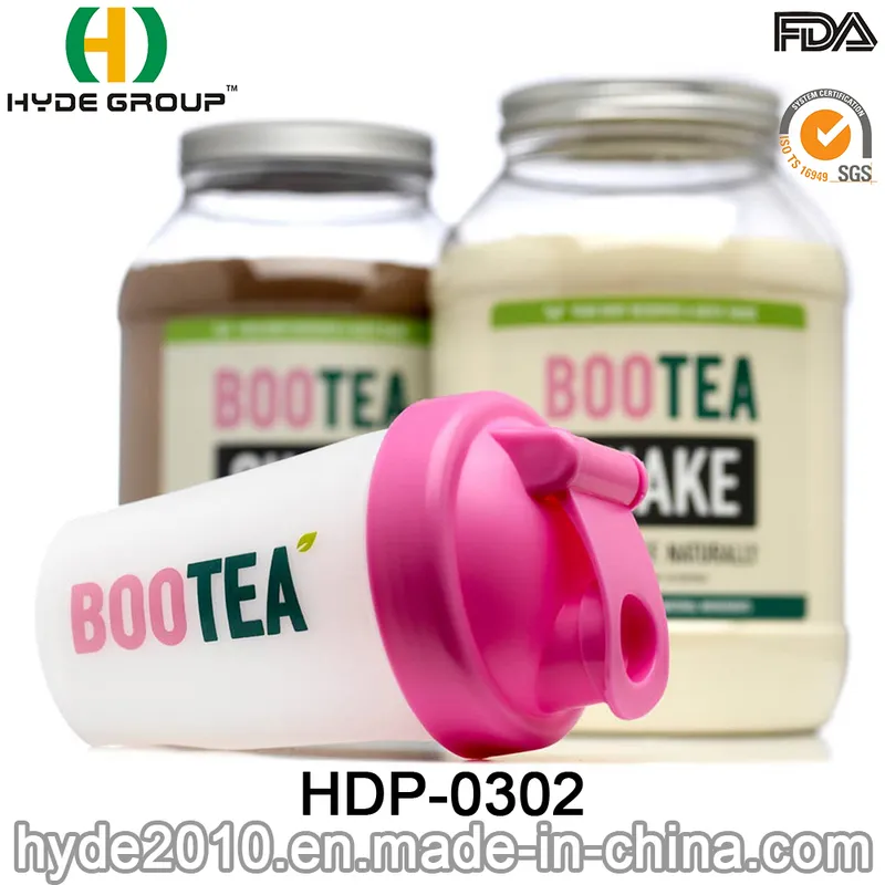 400ml BPA Free PP Plastic Protein Water Bottle with Shaker Ball (HDP-0302)