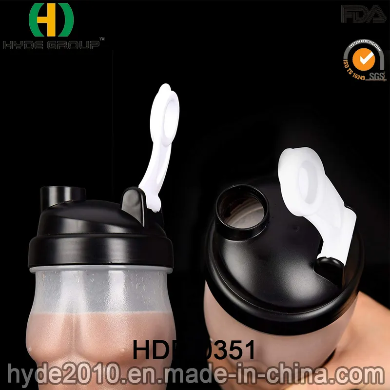 Gym 700ml BPA Free PP Plastic Powder Shaker Bottle (HDP-0351)