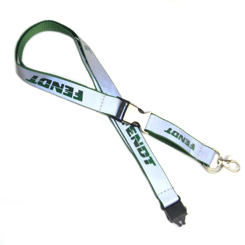 Customized Logo Printing Glittering Lanyard with Buckle and Hook