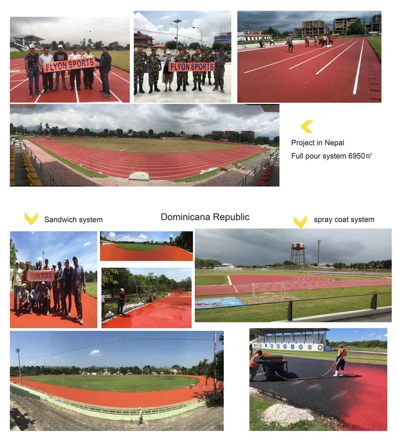 Artificial Sport Surfaces Rubber Sport Flooring for Sandwich System