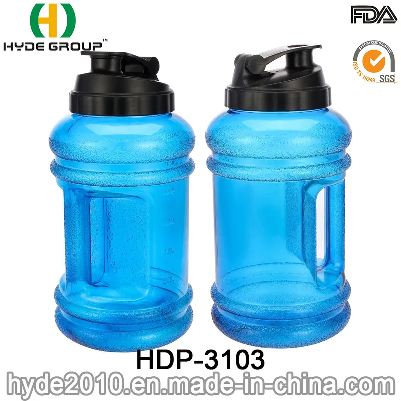 Wholesale 2.2L BPA Free PETG Plastic Water Bottle with Big Mouth (HDP-3103)