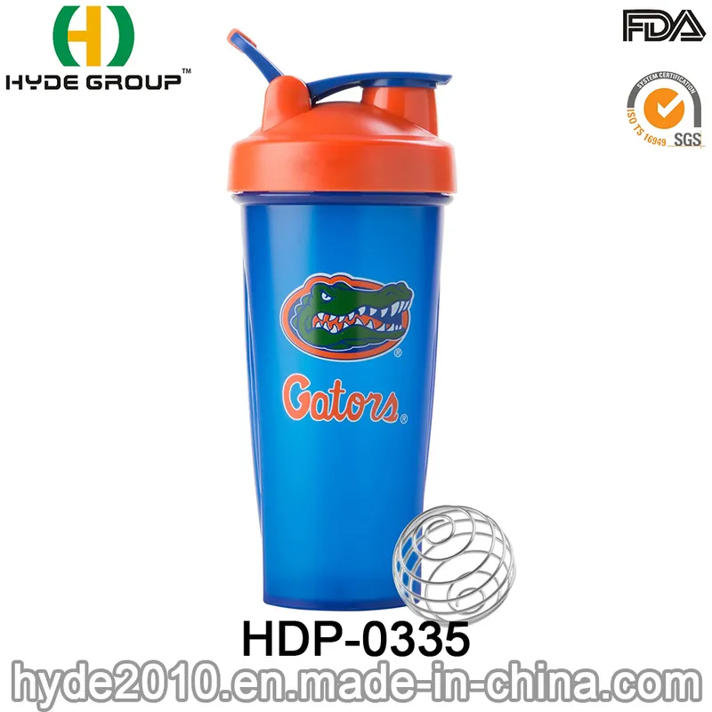 Wholesale 600ml Plastic BPA Free PP Shaker Bottle with Handle (HDP-0335)