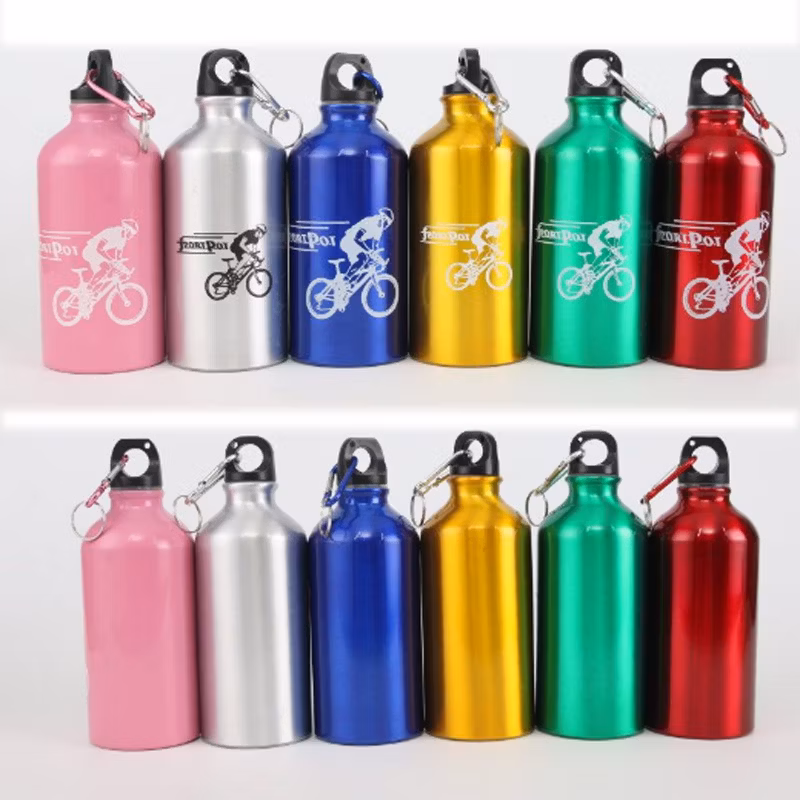 600ml Aluminum Water Bottle Printing with Your Unique Design with Carabiner