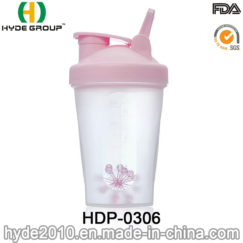 2019 Popular 500ml Plastic PP BPA Free Shaker Bottle with Ss Ball (HDP-0306)