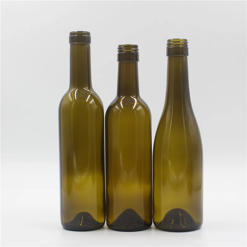 Wholesale 500 Ml/700 Ml/ 750 Ml Empty Glass Bottle Amber Glass Bottle Red Wine Glass Bottle