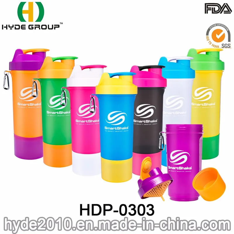 Wholesale 400ml Customized BPA Free PP Plastic Shaker Bottle