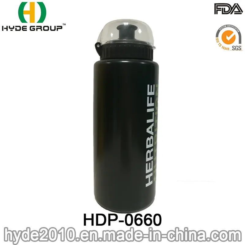 600ml BPA Free Plastic Sport Drinking Bottles PE Plastic Drink Water Bottle (HDP-0660)