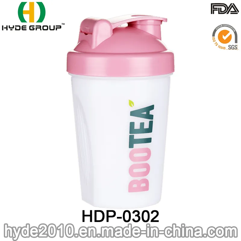 400ml BPA Free PP Plastic Protein Water Bottle with Shaker Ball (HDP-0302)