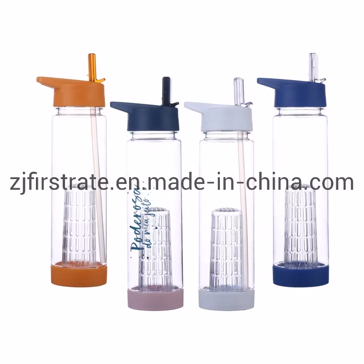 24 Oz Wholesale Logo Printing Plastic Bottles, Filtered Water Bottles, Tritan Plastic Fruit Water Bottles