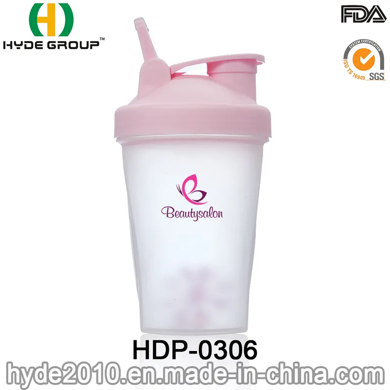 2019 Popular 500ml Plastic PP BPA Free Shaker Bottle with Ss Ball (HDP-0306)