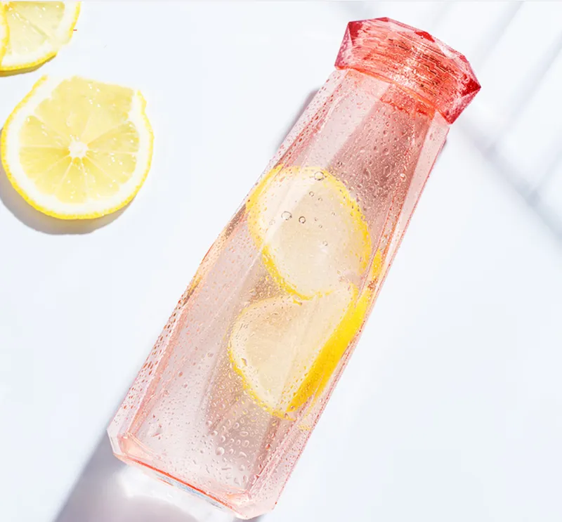 Colorful BPA Free Plastic Drinking Water Bottle Wide Mouth