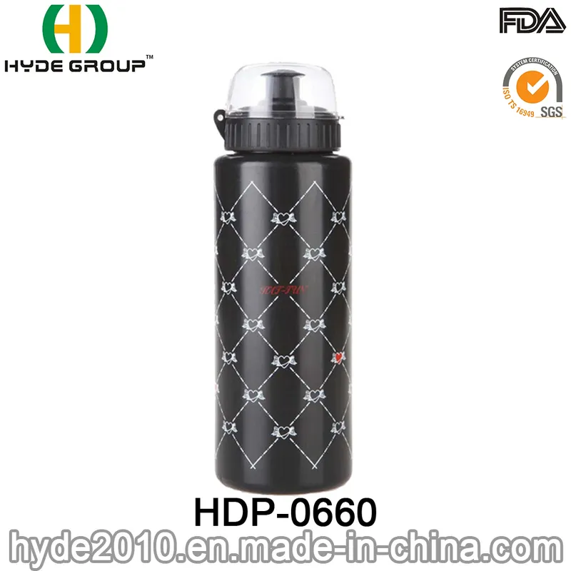 600ml BPA Free Plastic Sport Drinking Bottles PE Plastic Drink Water Bottle (HDP-0660)