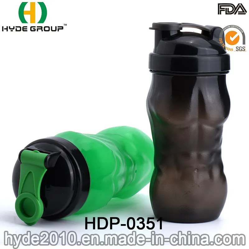 Gym 700ml BPA Free PP Plastic Powder Shaker Bottle (HDP-0351)