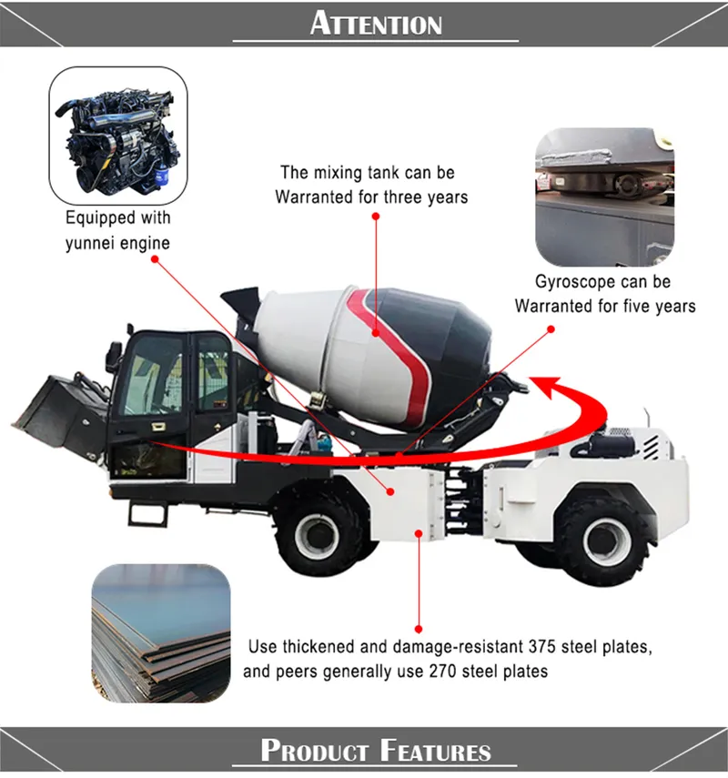 Automatic Water Self Loading Cement Mixer Truck Price Specifications with Ce