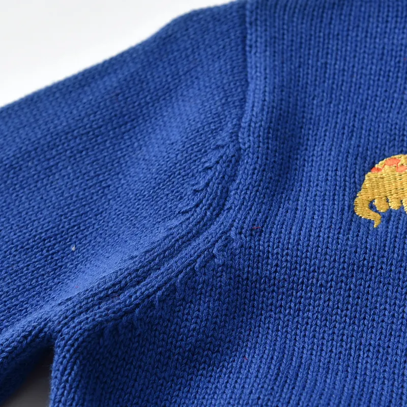 Hot Sales Boys' Sweater Embroidered Little Dinosaur Sweater