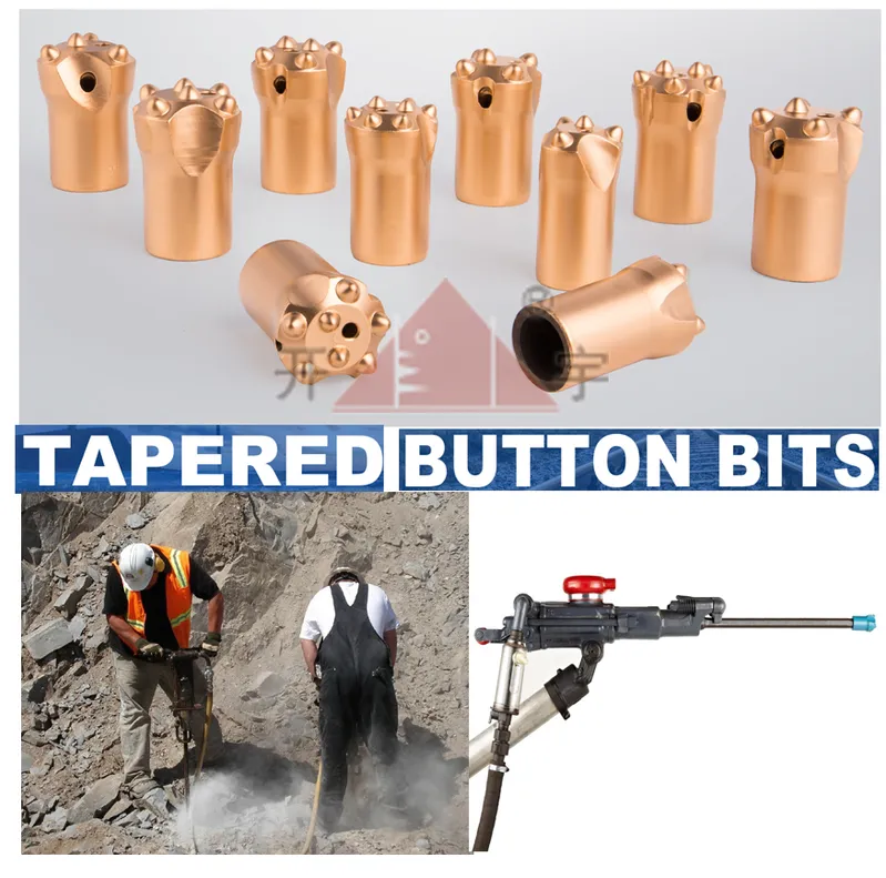 40mm 8buttons 7/11/12 Degree Rock Drilling Button Bits