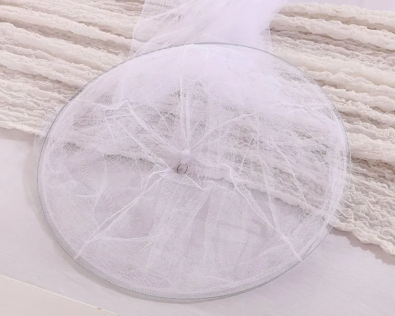 Bed Mosquito Netting Round Top Fabric Mesh Double Bed