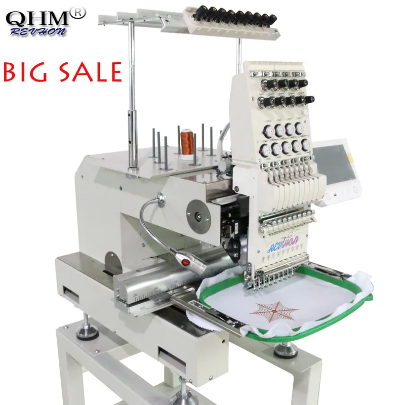 Single Head 12 Needles China Flat Cap T-Shirt Hat Embroidery Machine Computerized Embroidery Machine