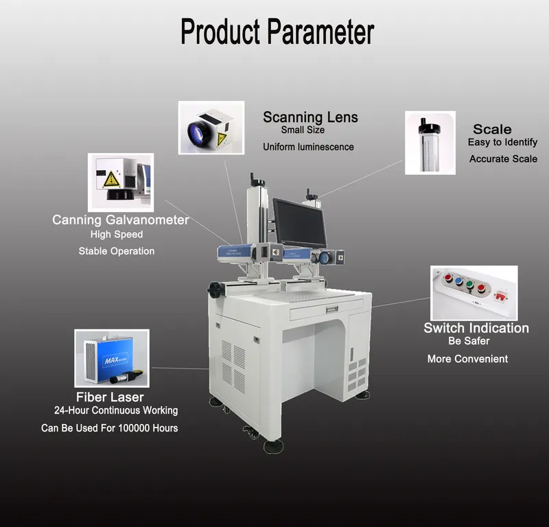 30W Double Head Fiber Laser Marking Machine Hot Selling Machine