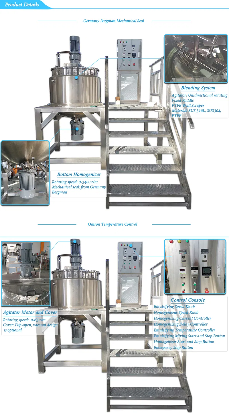 Wholesale Price Liquid Mixer with Bottom Homogenizer Machine