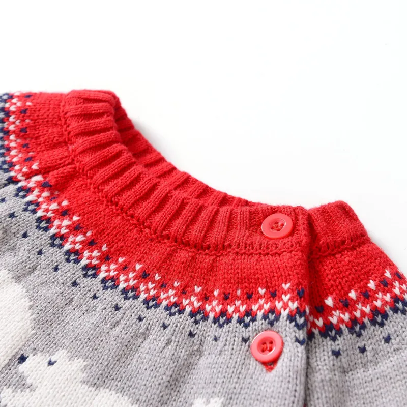 Children's Clothing Chirsmas Style Bear Pullover Knitted Sweater