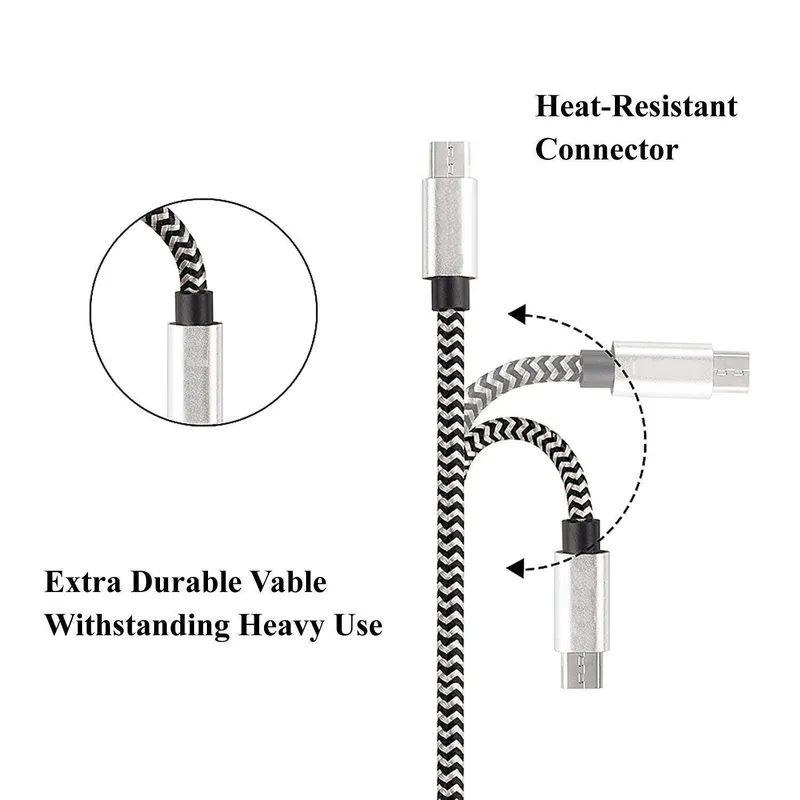 Wholesale Nylon Braided 2A Fast Charging Computer Cables for Android