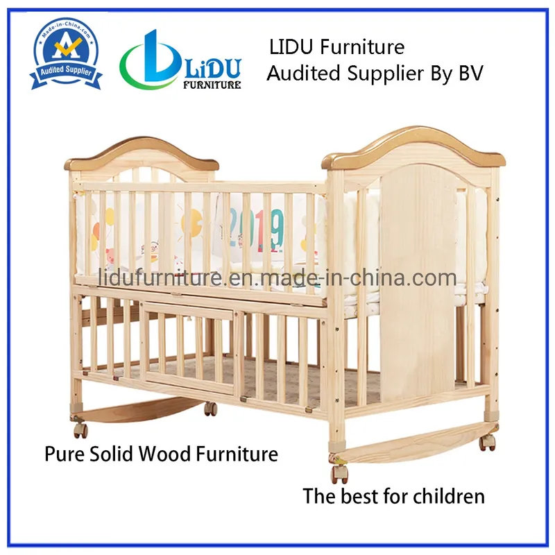 Crib Bed Crib Bed Children Bed Pine Crib Real Wood Bed Together