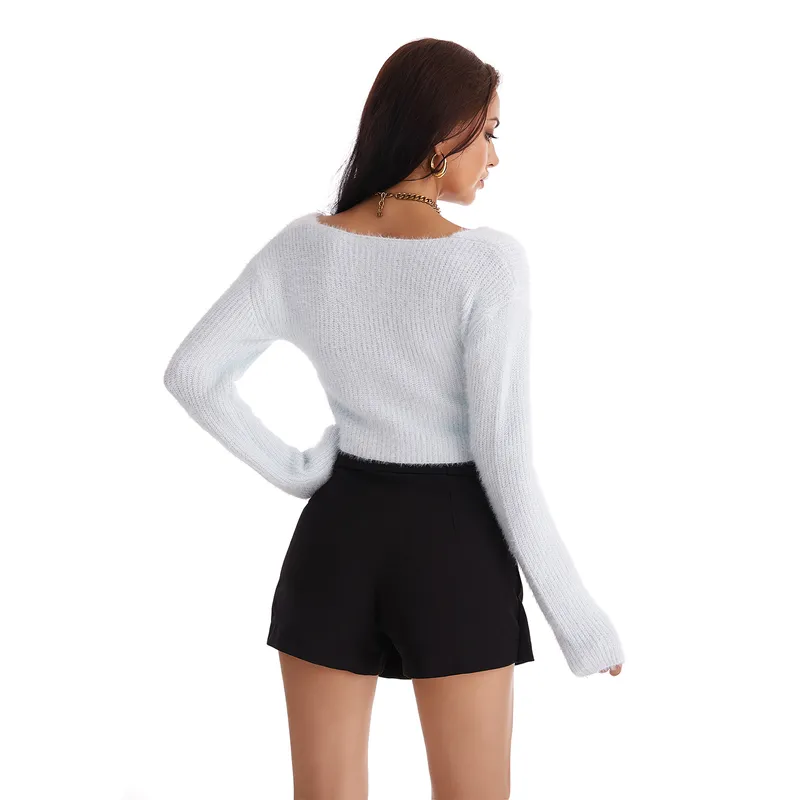 Women's Wrap Knit Comfortable Fashion Clothing Short Sweater