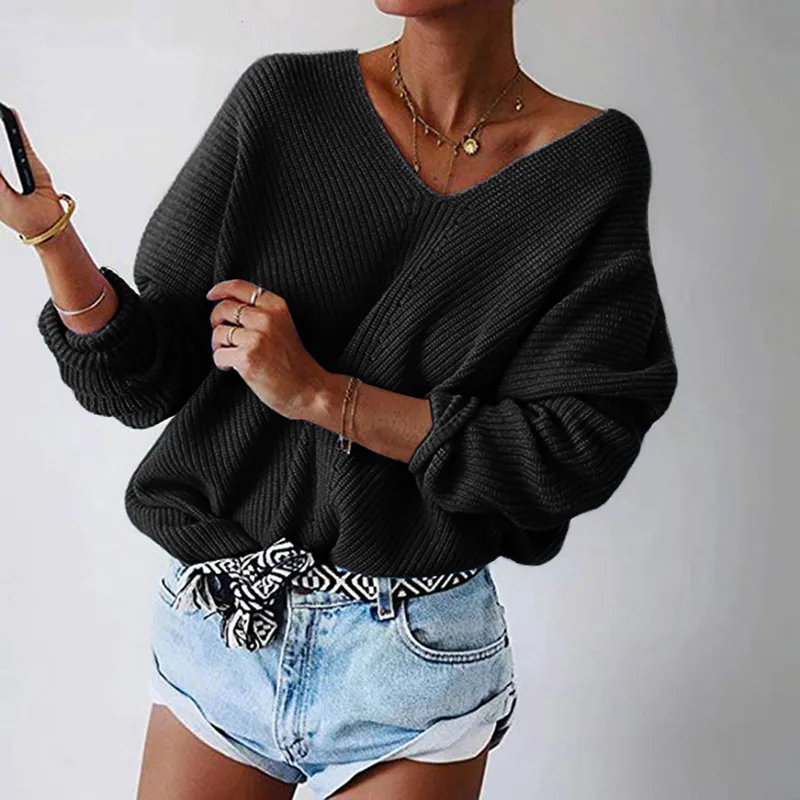 Women Fashion Clothes Casual Wear Loose Knitted Wool Intarisa Sweaters