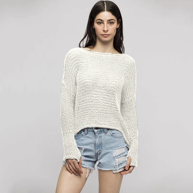 Large Size Round Neck Women Knitted Sweater Fashion Clothes