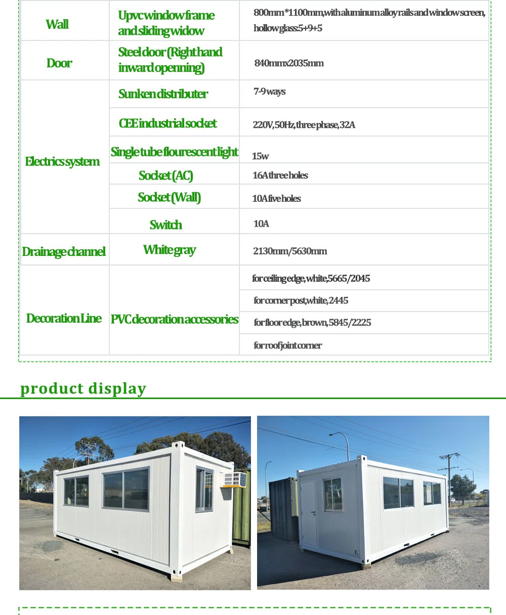 Xgz Steel Frame House Prefab Light Steel Structure Container Container House