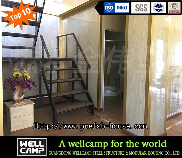Two Stories Loft Style Prefabricated Container Villa Luxury Container House