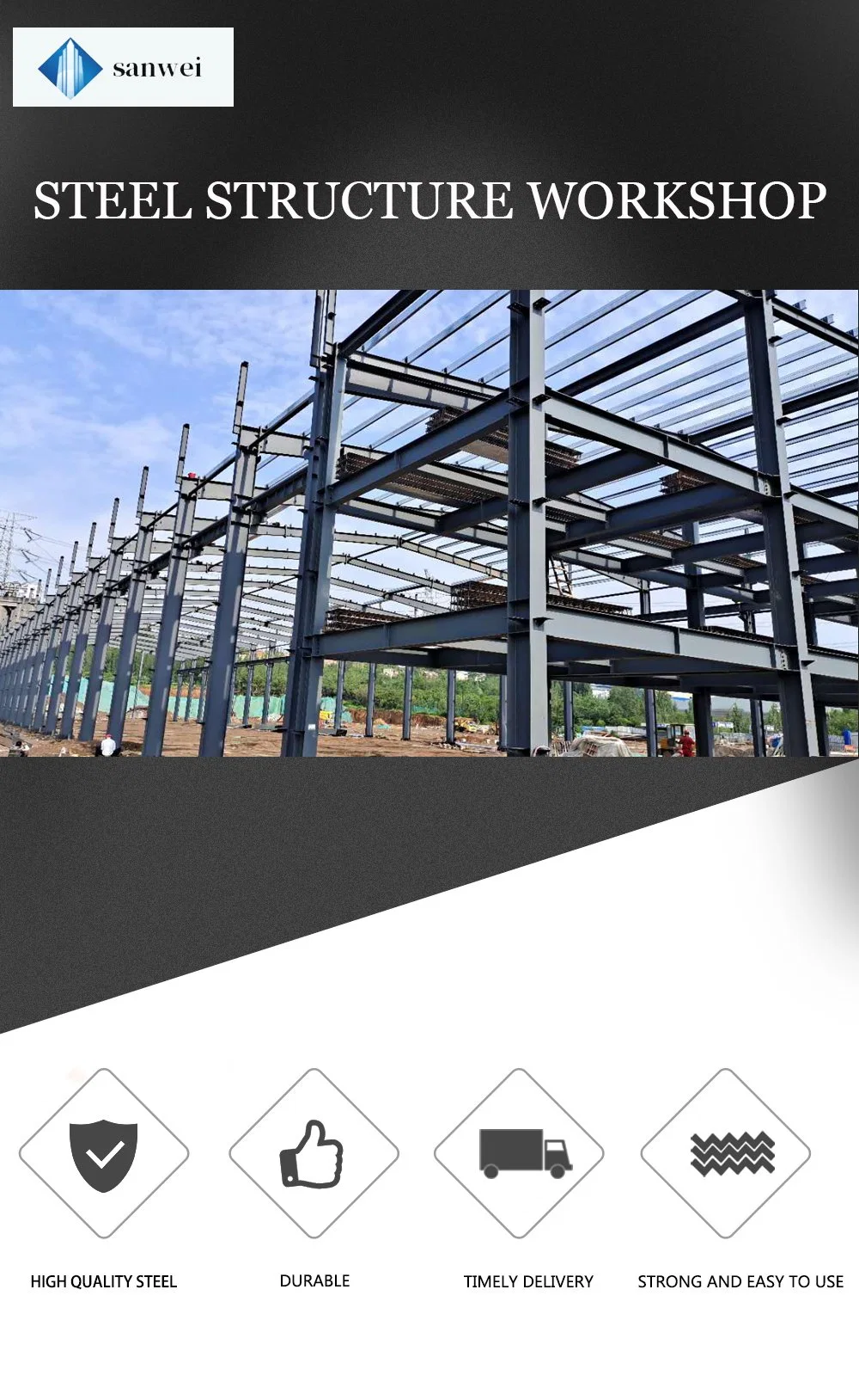 2020 New Sale Prefabricated Building Steel Structure Warehouse