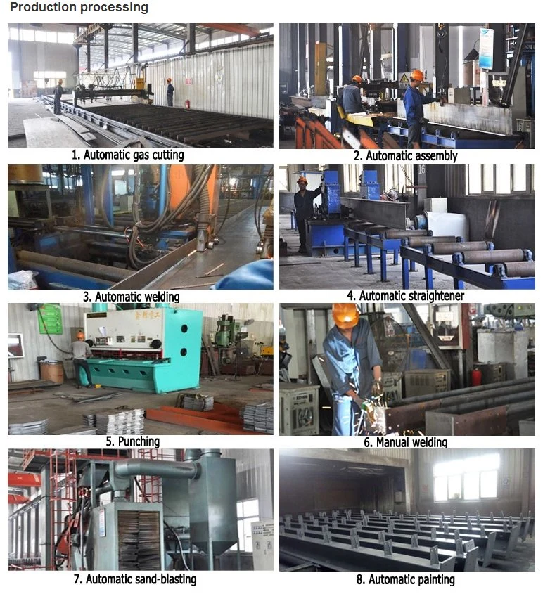 Galvanized Steel Frame for Prefabricated Workshop/Warehouse/Shed/Storage House