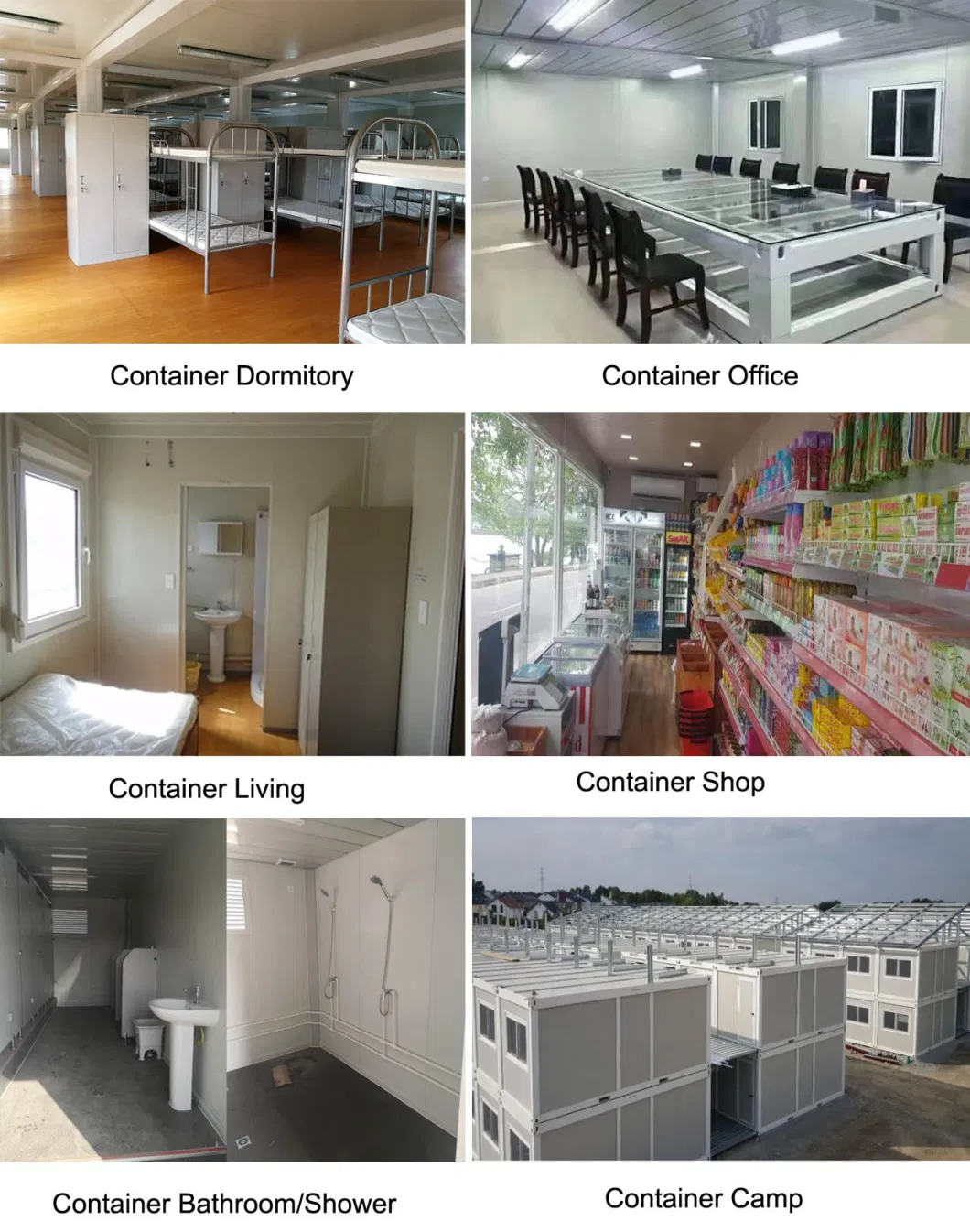 Portable Wood Combination Housing Container House Design for Labor Camp with Kitchen / Toilet / Living Room