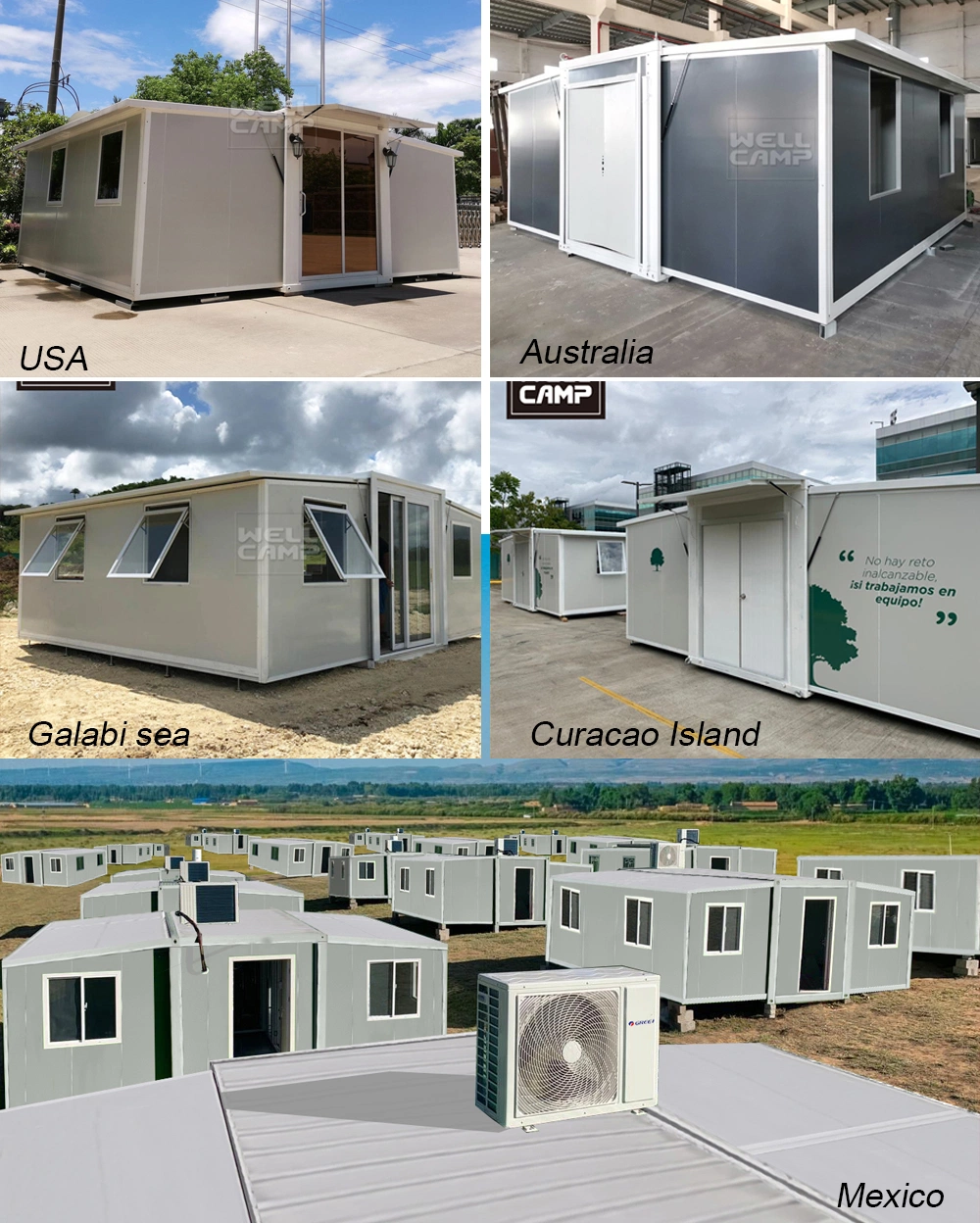 Low Cost Homes Prefab Modular Building Expandable Container Home