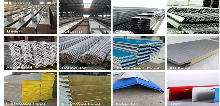 Metal Light Steel Building Construction Frame Structure Prefabricated Modular Warehouse