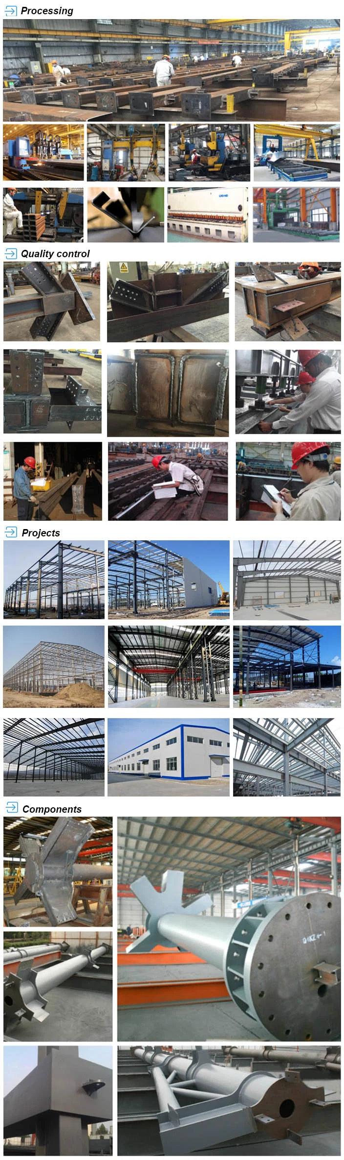 Prifabricated Fabrication Galvanized Steel Structure Steel Material for Workshop Warehouse with Factory Price