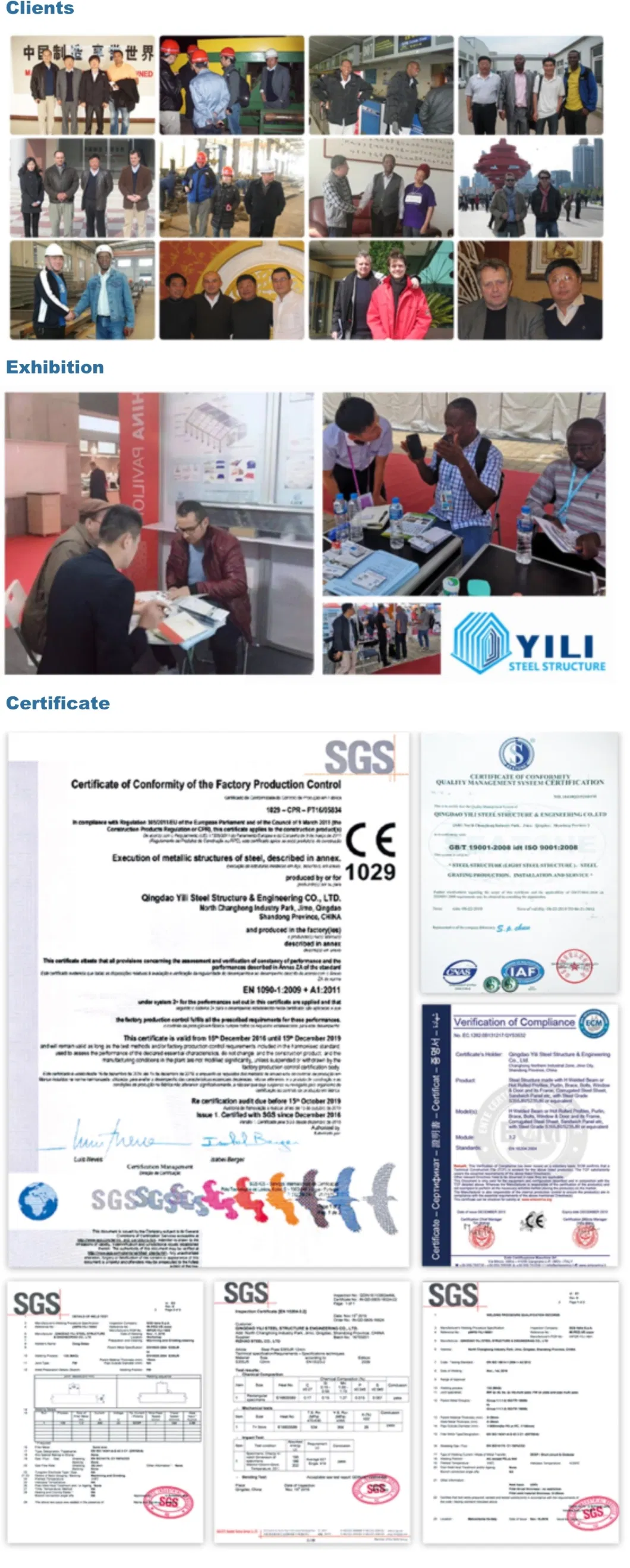 Factory Supplier Hot Sale Galvanized Steel Workshop with Ce Certificate