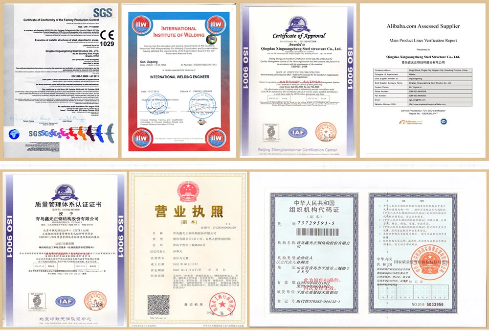 Prefabricated Steel Construction Prefab Galvanized Steel Structural Workshop