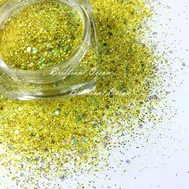 Mixed Colors and Sizes Glitter Powder for Nail and Handicraft